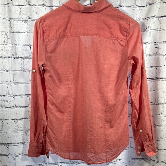 J. Crew Coral Button-Up Blouse - Picture 3 of 9